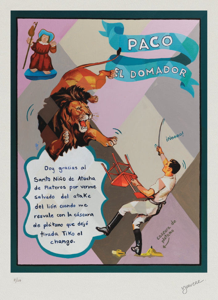 Paco the lion tamer - Signed Print. Limited edition.